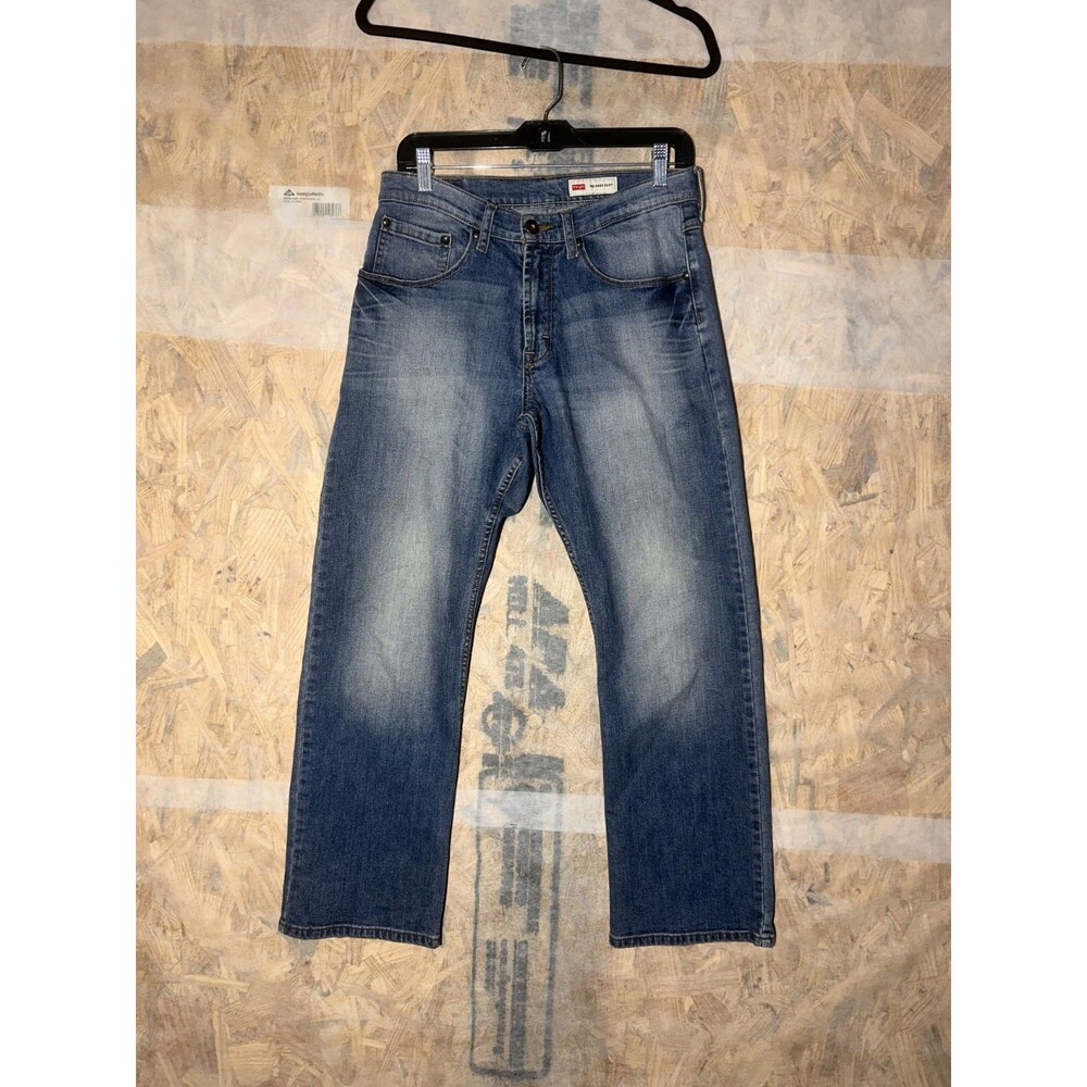 Wrangler Jeans Size 32x28 Relaxed Boot Cut Blue Wash Denim Jeans Mens Pants